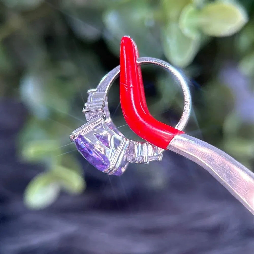 Oval‎ Shaped Amethyst Silver 925 Ring